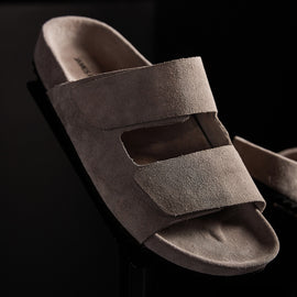 Double Strap Suede Slide Mens In Earth | James Perse Los Angeles