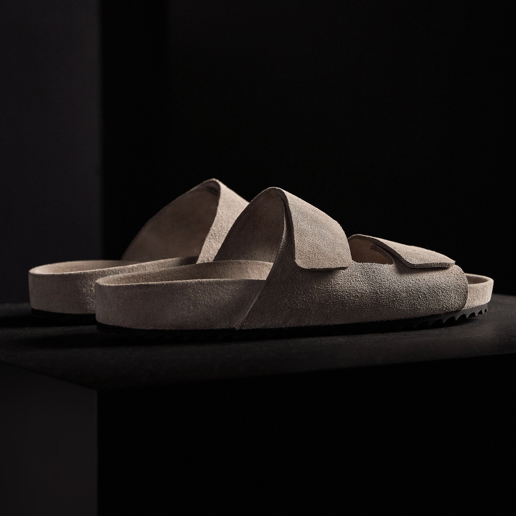 Double Strap Suede Slide Mens In Earth | James Perse Los Angeles