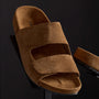 Men's Double Strap Suede Slide in Tabacco | James Perse Los Angeles
