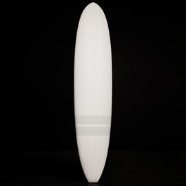 Classic Longboard  8'6" in Matte White & Grey Stripe | James Perse Los Angeles