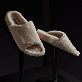 Alpaca Velcro Slide - Beige | James Perse Los Angeles
