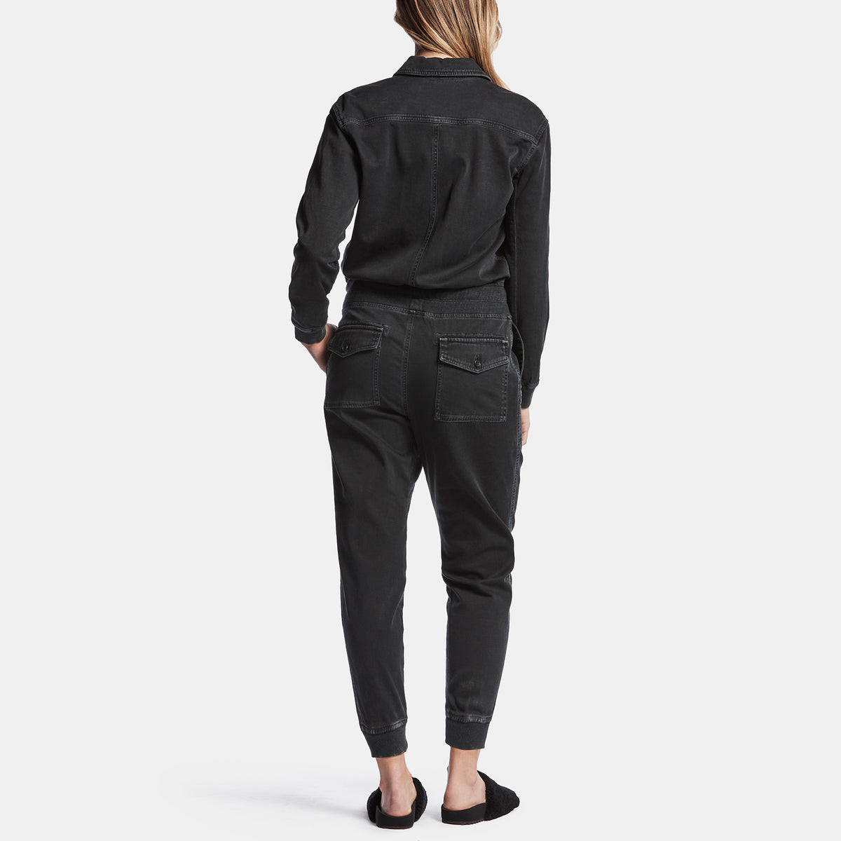 Mixed Media Jumpsuit In Resin Pigment | James Perse Los Angeles