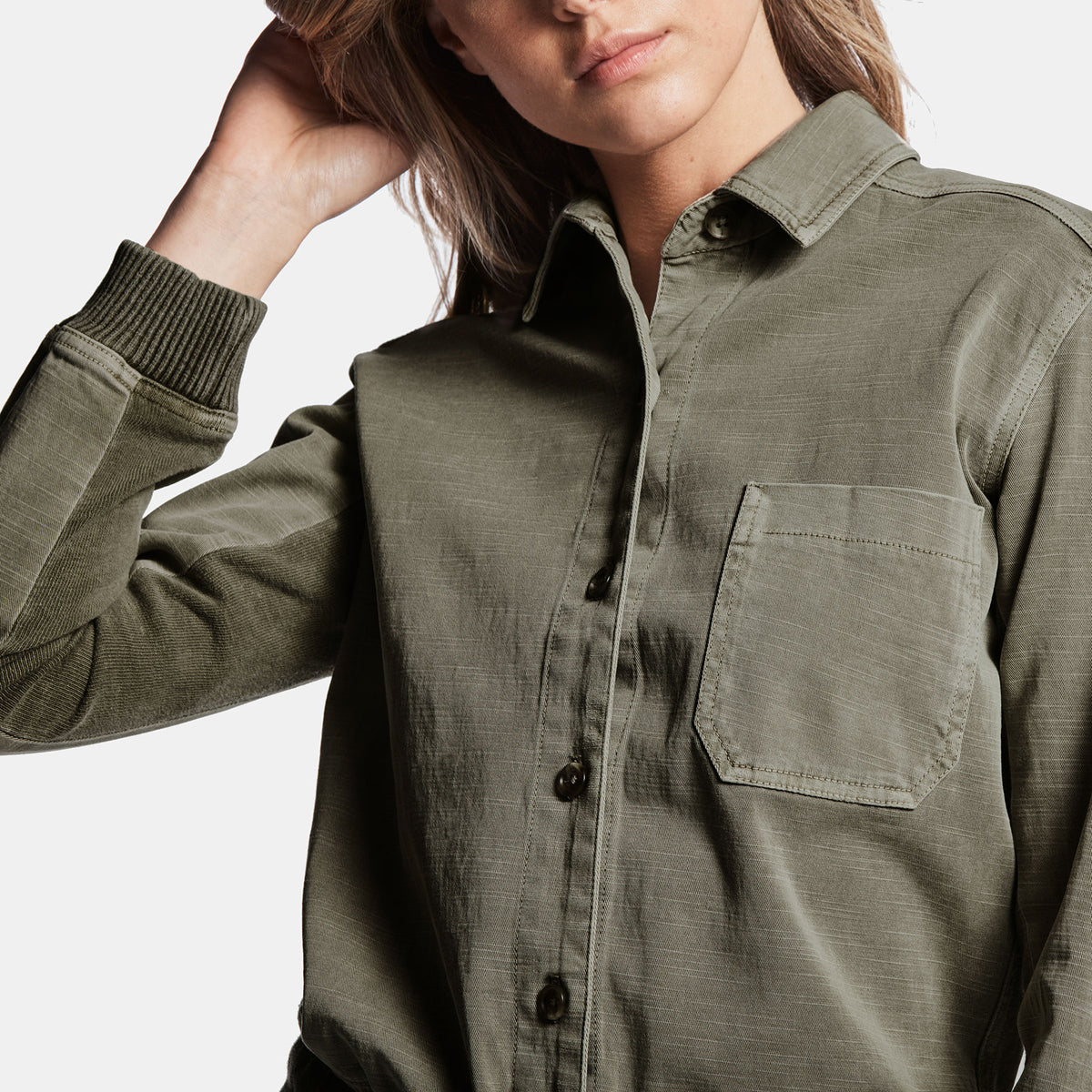 Mixed Media Jumpsuit - Sergeant Pigment | James Perse Los Angeles