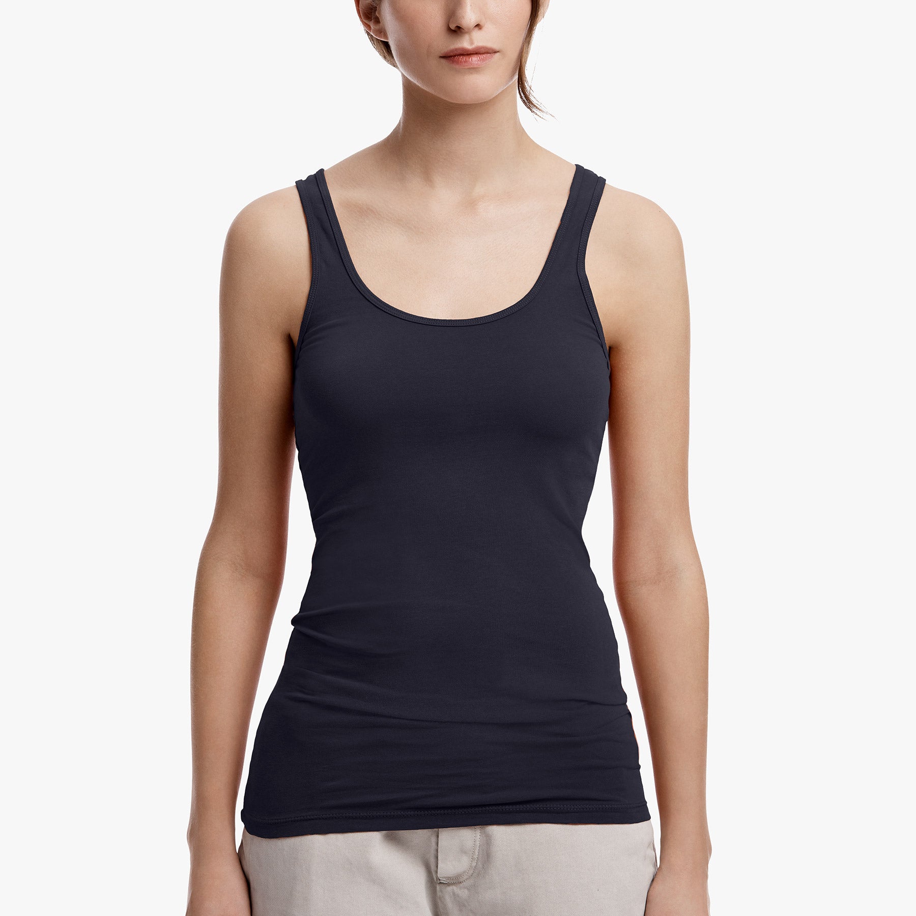 Long Jersey Tank in French Navy | James Perse Los Angeles