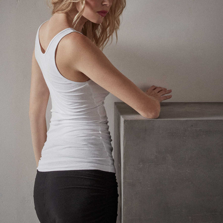 Long Jersey Tank - White | James Perse Los Angeles