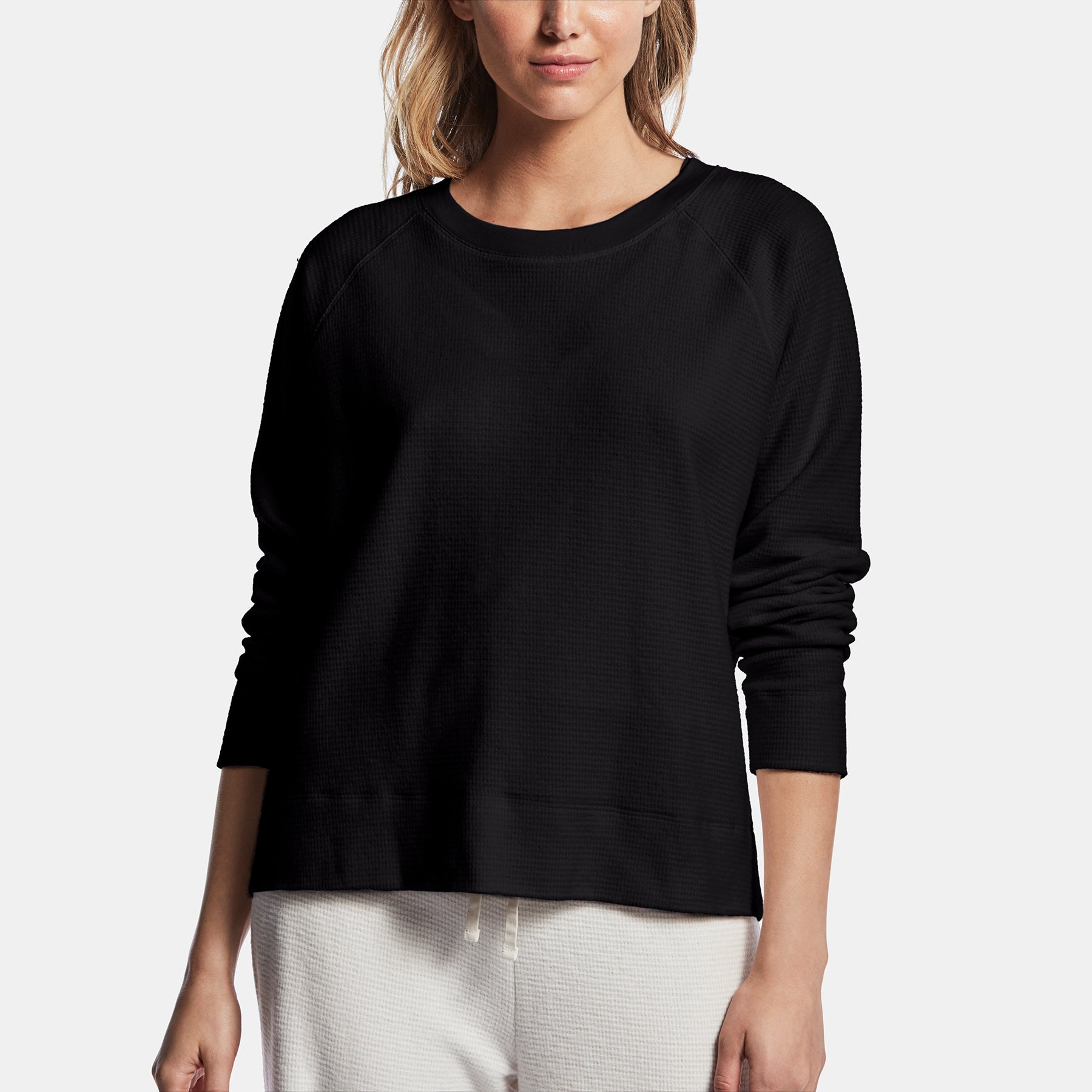 Relaxed Sweatshirt In Black | James Perse Los Angeles