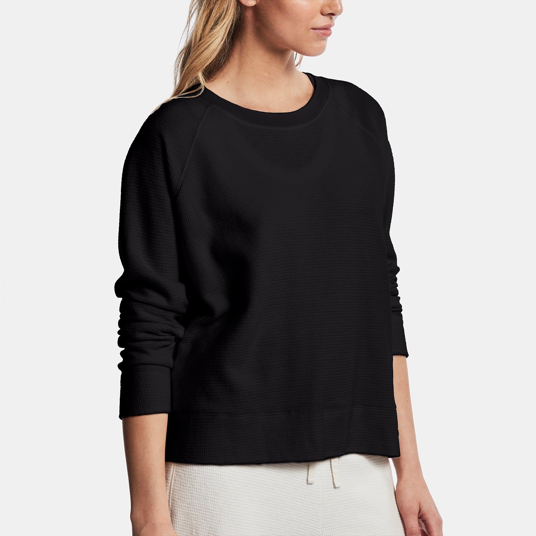Relaxed Sweatshirt In Black | James Perse Los Angeles