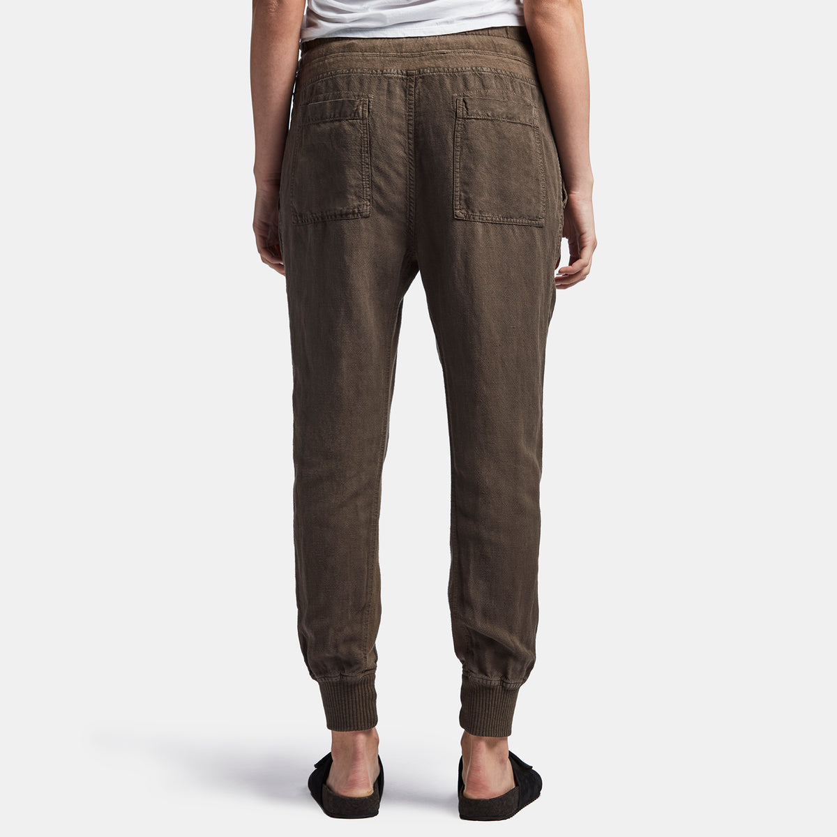 Canvas Linen Relaxed Pant In Army Green | James Perse Los Angeles