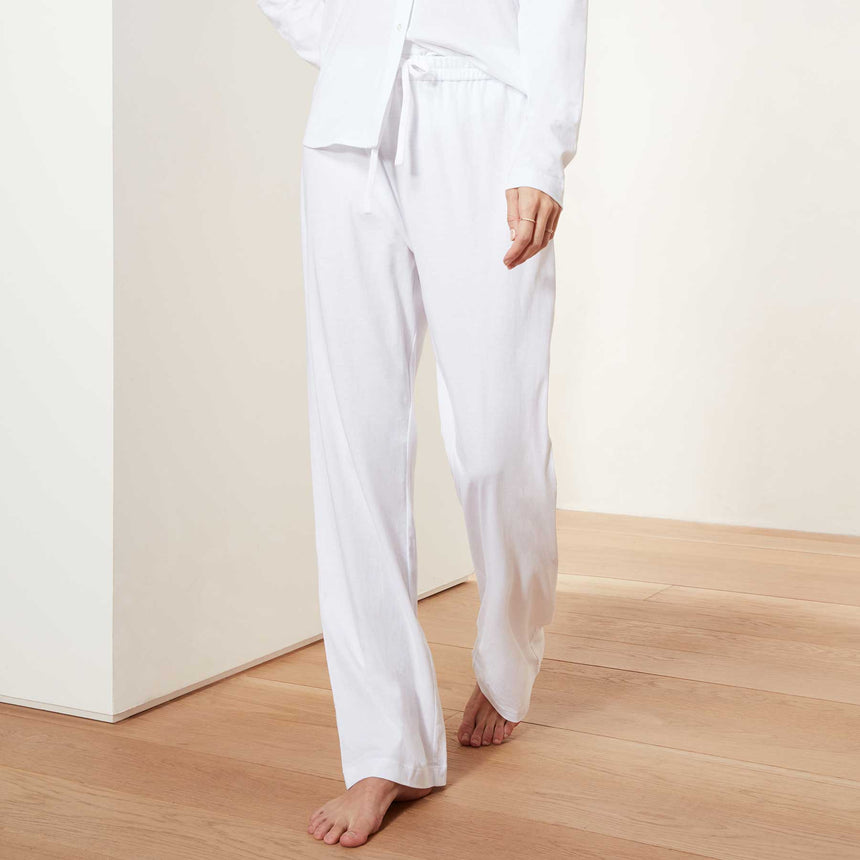 Clean Finish Jersey Pant - White | James Perse Los Angeles