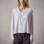 Clean Finish Jersey Henley in White | James Perse Los Angeles 