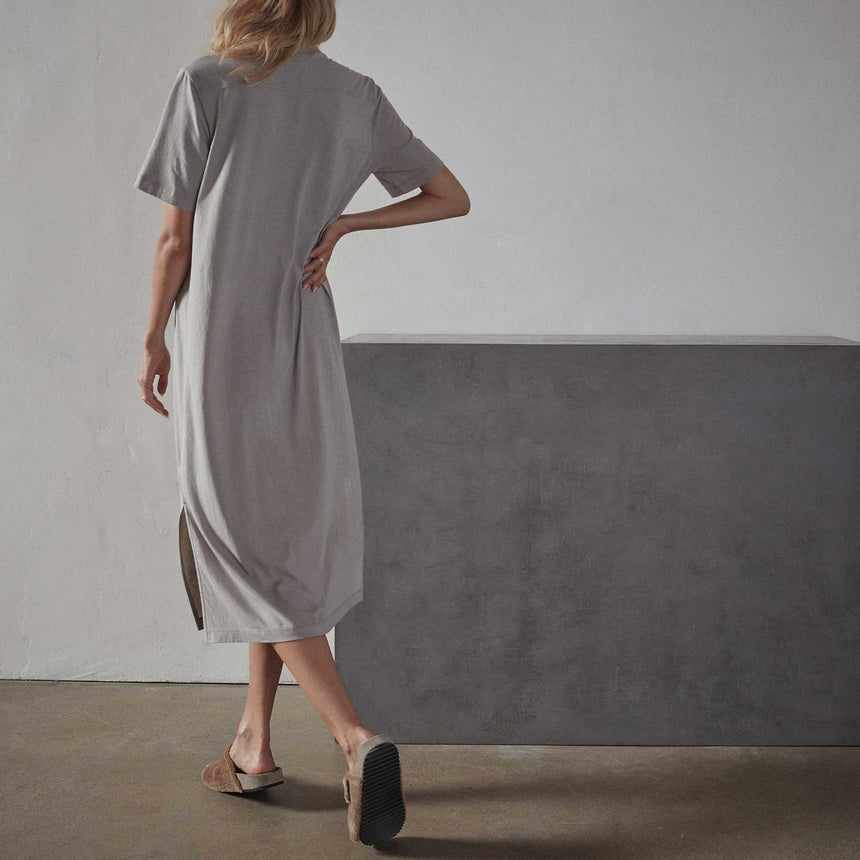 Jersey Relaxed Fit Camp Dress in Dapple | James Perse Los Angeles