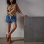 Patch Pocket Denim Short - Dark Indigo | James Perse Los Angeles