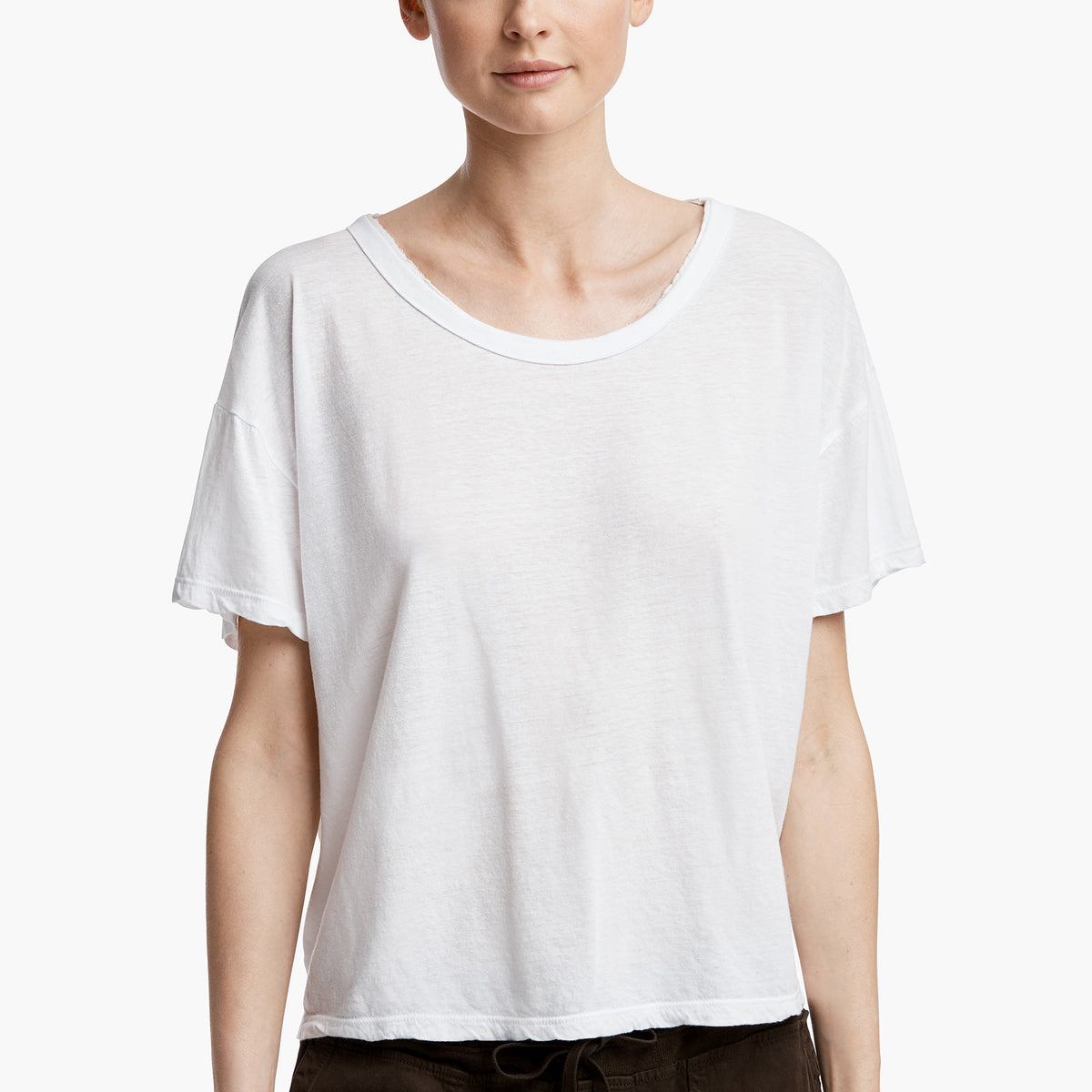 Boxy Tee in White | James Perse Los Angeles