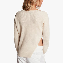 Cotton Linen Boat Neck Sweater In Ivory | James Perse Los Angeles