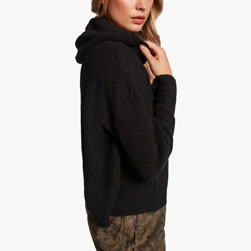 Cotton Linen Hoodie In Black | James Perse Los Angeles