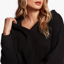 Cotton Linen Hoodie In Black | James Perse Los Angeles
