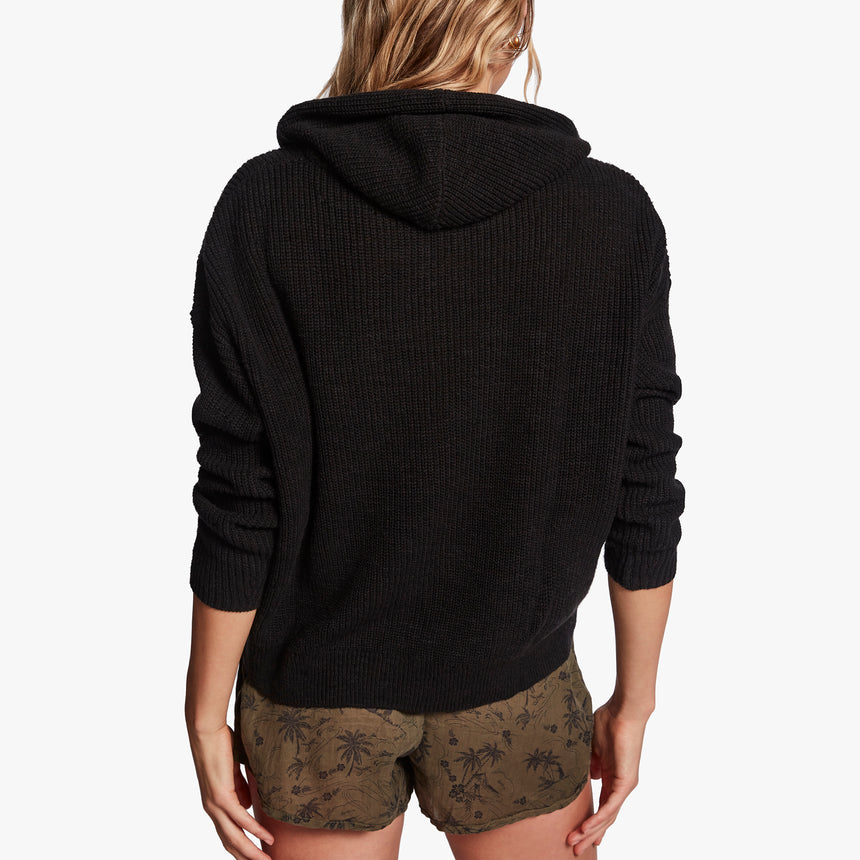 Cotton Linen Hoodie In Black | James Perse Los Angeles