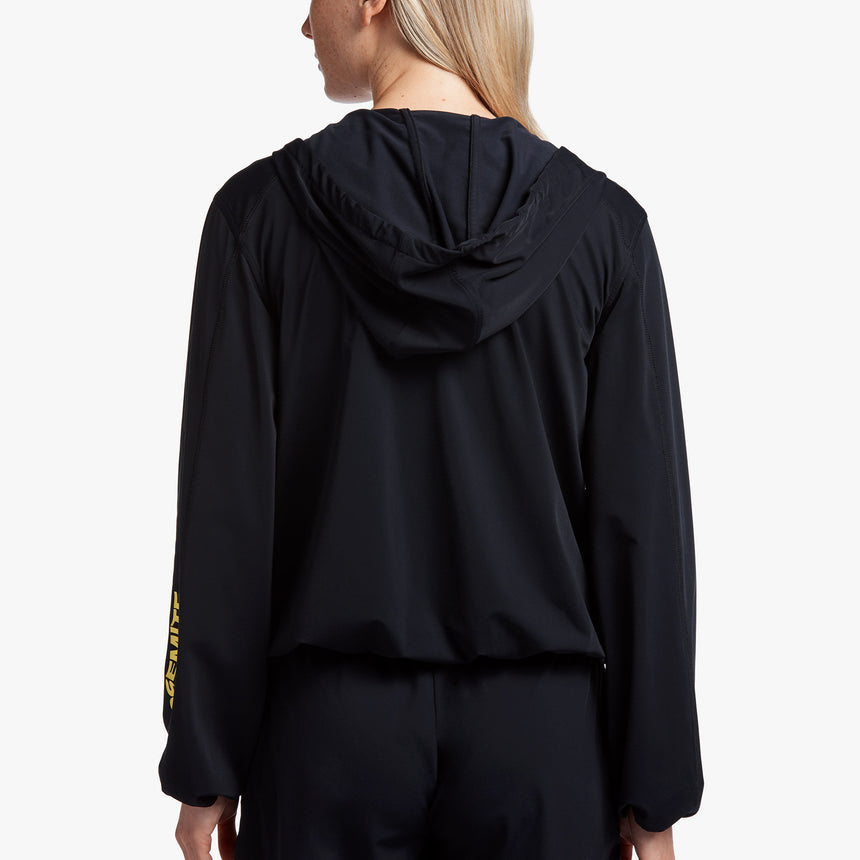 Y/OSEMITE Tricot Hooded Jacket In Black/Yellow | James Perse Los Angeles