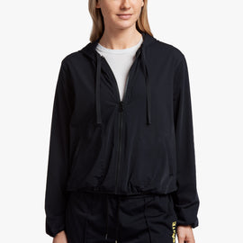 Y/OSEMITE Tricot Hooded Jacket In Black/Yellow | James Perse Los Angeles