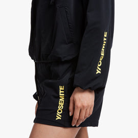Y/OSEMITE Tricot Hooded Jacket In Black/Yellow | James Perse Los Angeles