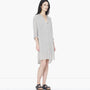 Collarless Shirt Dress in Shadow | James Perse Los Angeles