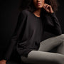 Long Sleeve High Gauge Jersey Tee - Black | James Perse Los Angeles
