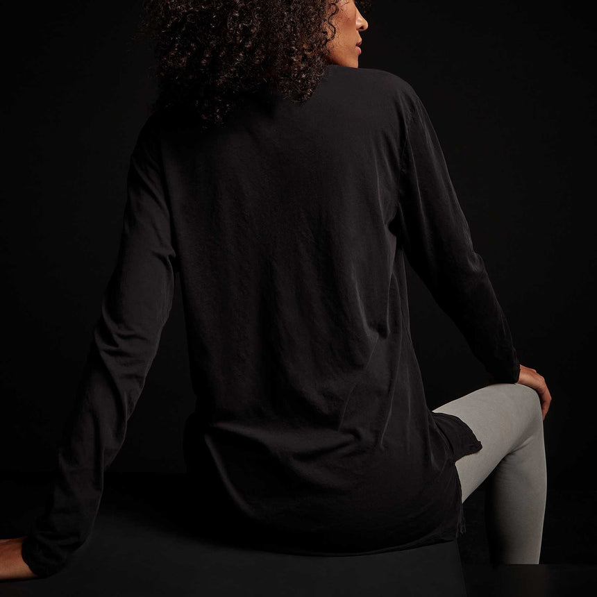 Long Sleeve High Gauge Jersey Tee - Black | James Perse Los Angeles