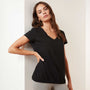 Luxe Lotus Jersey Tee In Black | James Perse Los Angeles