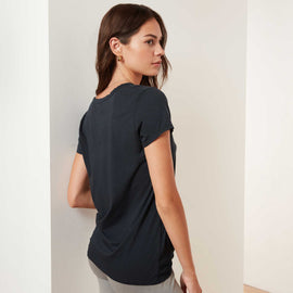 Luxe Lotus Jersey Tee In French Navy | James Perse Los Angeles