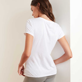 Luxe Lotus Jersey Tee In White | James Perse Los Angeles