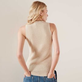 Cotton Linen Sweater Tank In Natural | James Perse Los Angeles