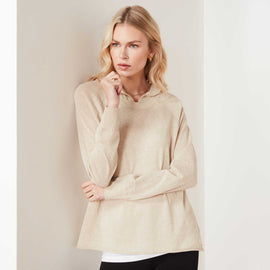 Cotton Linen Raglan Hoodie In Natural | James Perse Los Angeles