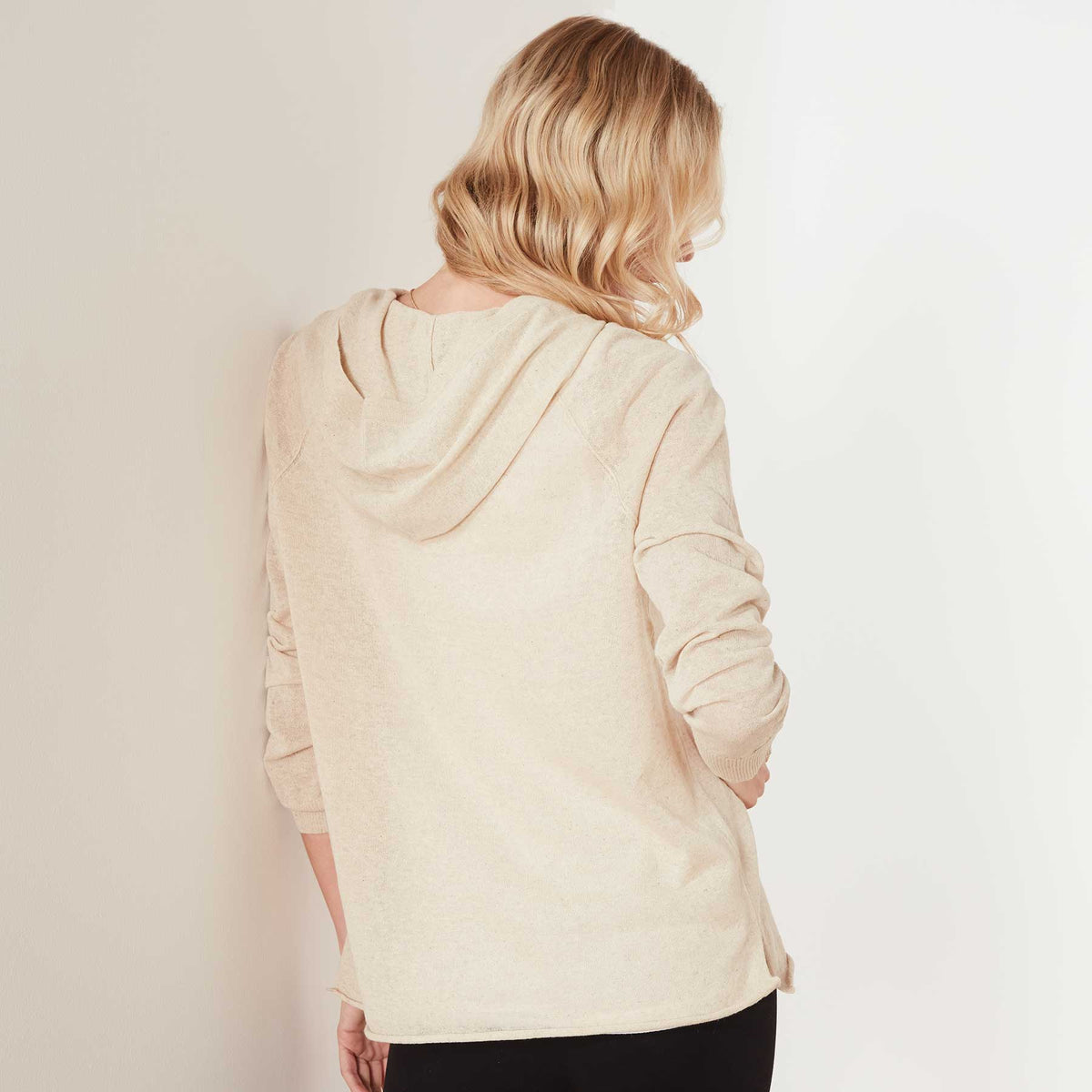 Cotton Linen Raglan Hoodie In Natural | James Perse Los Angeles