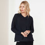 Cotton Linen Raglan Hoodie In Navy | James Perse Los Angeles