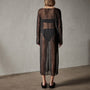 Soleil Linen Caftan in Black | James Perse Los Angeles