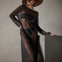 Soleil Linen Caftan in Black | James Perse Los Angeles