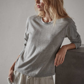 Vintage Heathered Boxy Tee - Heather Grey | James Perse Los Angeles