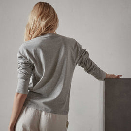 Vintage Heathered Boxy Tee - Heather Grey | James Perse Los Angeles