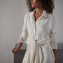 High Twist Jersey Relaxed Polo Dress in Everest White Pigment | James Perse Los Angeles
