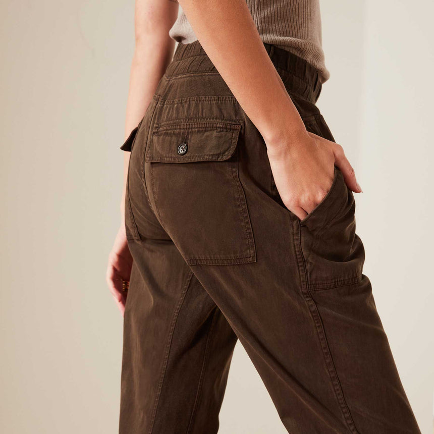 Mixed Media Pant In Black Olive Pigment | James Perse Los Angeles