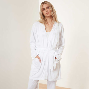Brushed Microfiber Robe Lined in Terry | Style: DSM4000 - Walmart.com