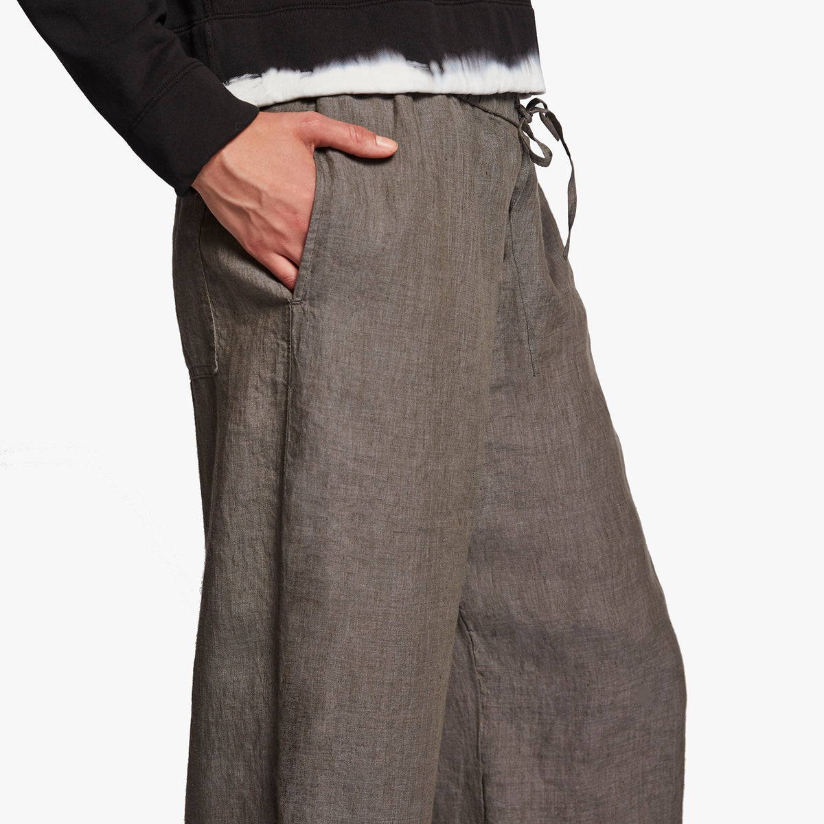 Linen Cropped Pant In Artichoke | James Perse Los Angeles