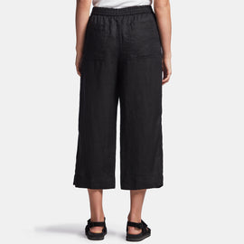 Linen Cropped Pant In Black | James Perse Los Angeles