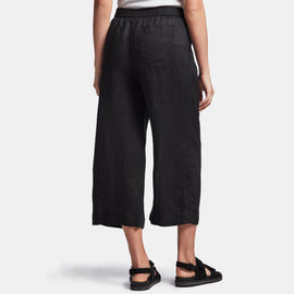 Linen Cropped Pant In Black | James Perse Los Angeles