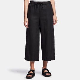 Linen Cropped Pant In Black | James Perse Los Angeles