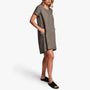 Linen Back Pleat Shift Dress In Artichoke | James Perse Los Angeles