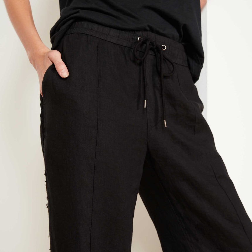 Lightweight Canvas Linen Pant In Black | James Perse Los Angeles