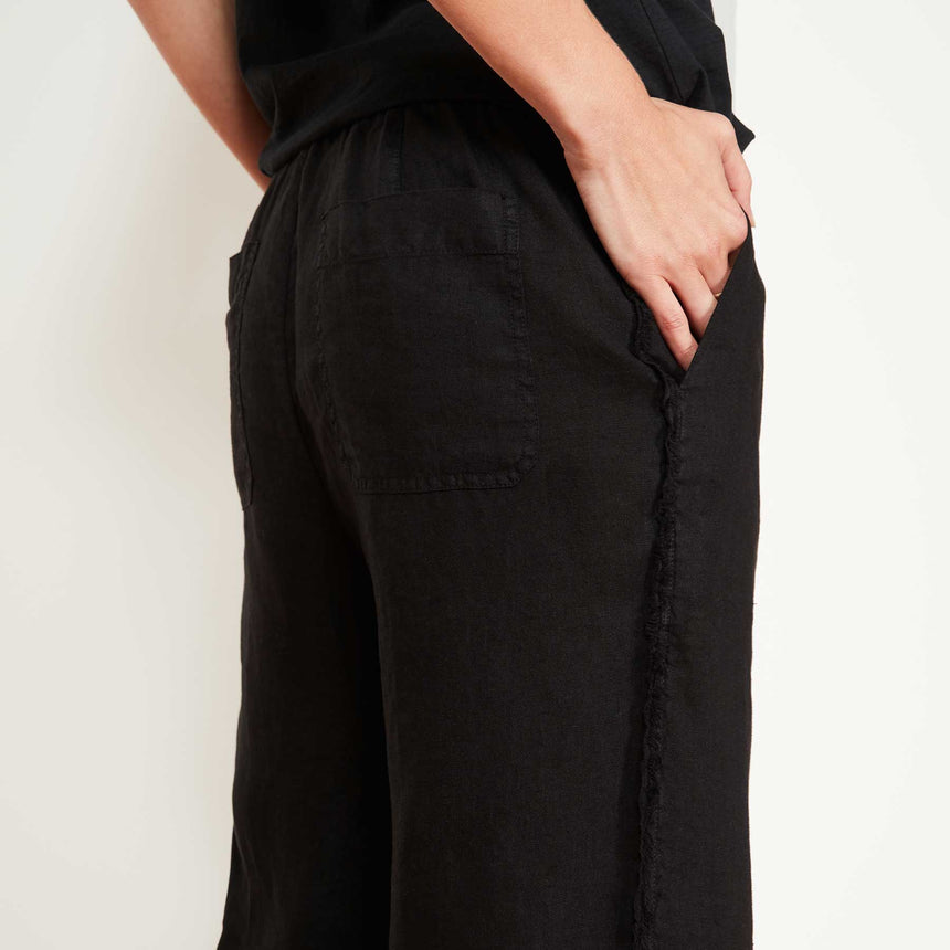 Lightweight Canvas Linen Pant In Black | James Perse Los Angeles
