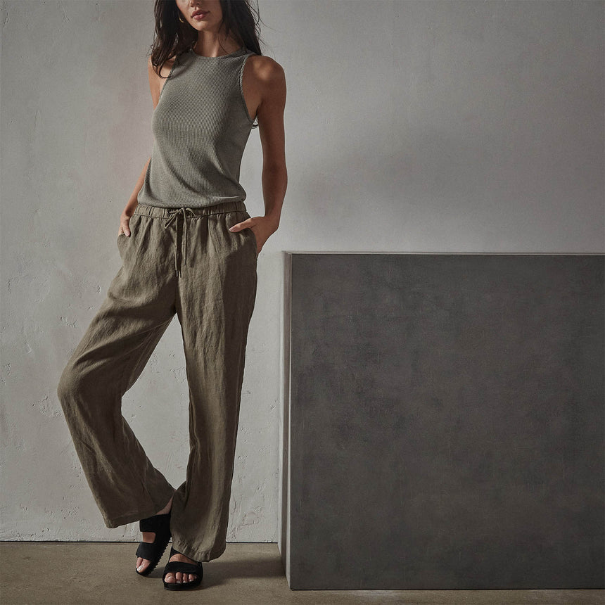 Linen Lounge Pant in Platoon Pigment | James Perse Los Angeles