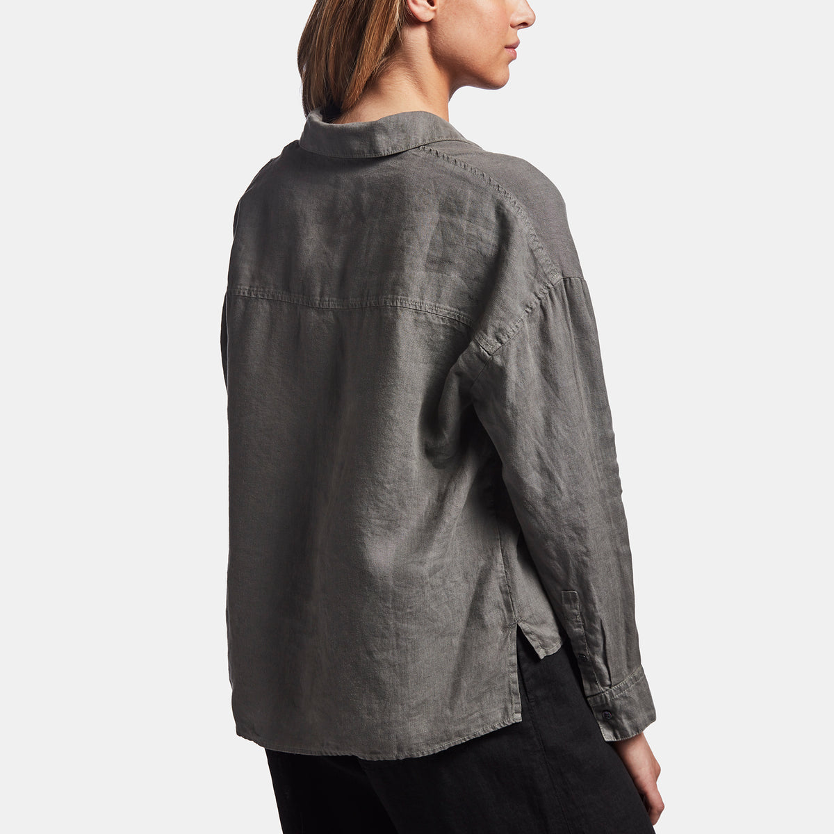 Canvas Linen Boxy Shirt In Artichoke | James Perse Los Angeles